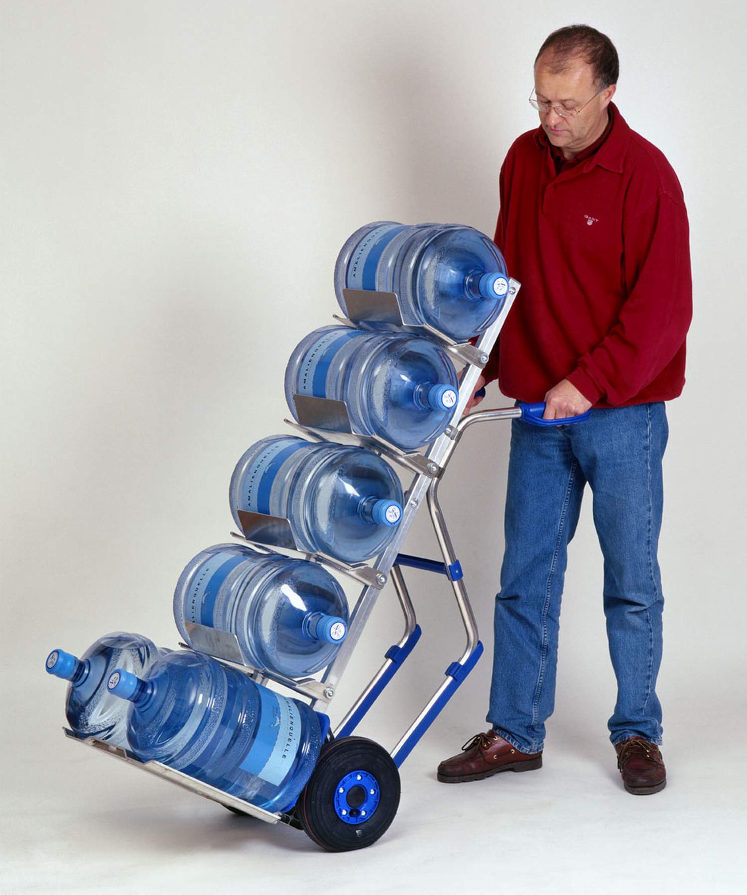 Diable manuel en aluminium pour bonbonnes d'eau : Devis sur Techni-Contact  - Chariot pour bouteilles d'eau