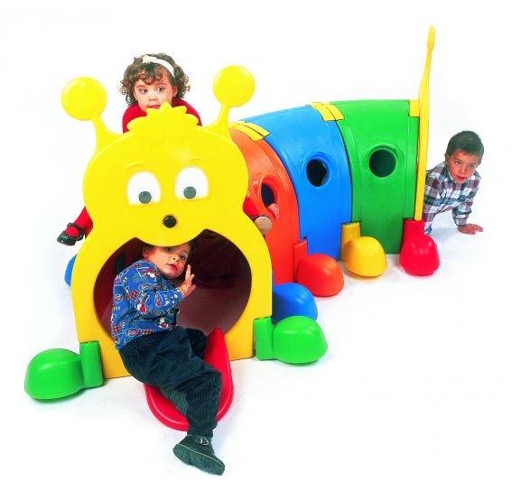 Tunnel de jeu pour enfants en acier et polyester avec finition