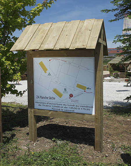 Panneau d'affichage en bois pour extérieur, panneau d'information
