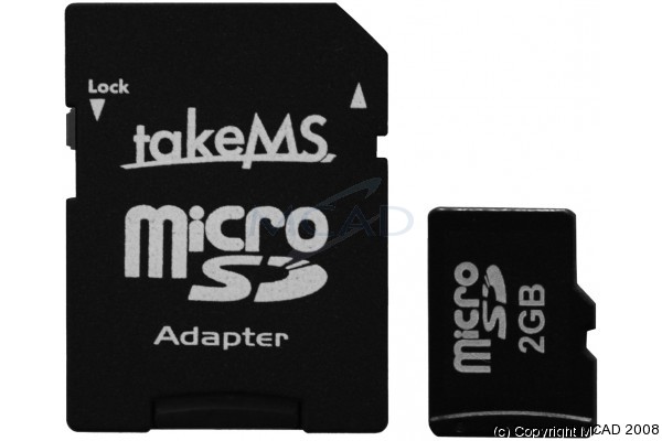 Carte mémoire Micro SD 2GO adaptateur