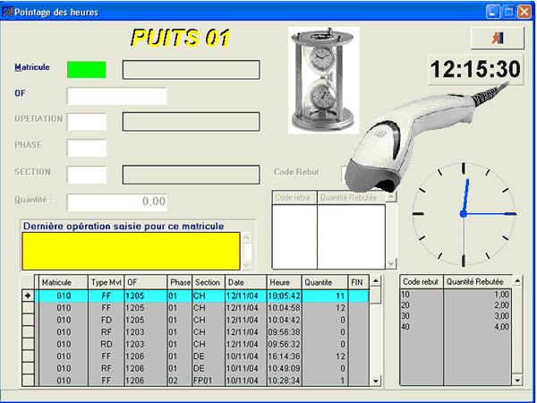 Logiciel De Gestion Des Temps Avec Code Barre Traitement