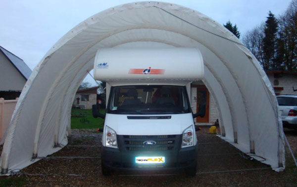 Abri camping car souple : Devis sur Techni-Contact - Abri camping-car à  porte latérale