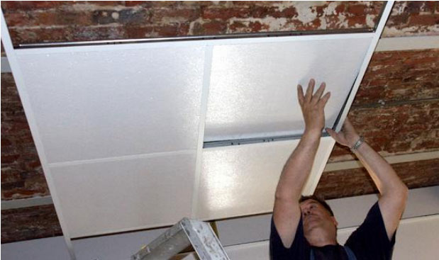 Revêtement de plafond joint bi-composants : Devis sur Techni-Contact -  Dalles de plafond en polyester