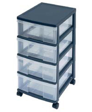 Acheter Organisateur de conteneur de boîte de rangement de tiroir empilable  Transparent en plastique de ménage