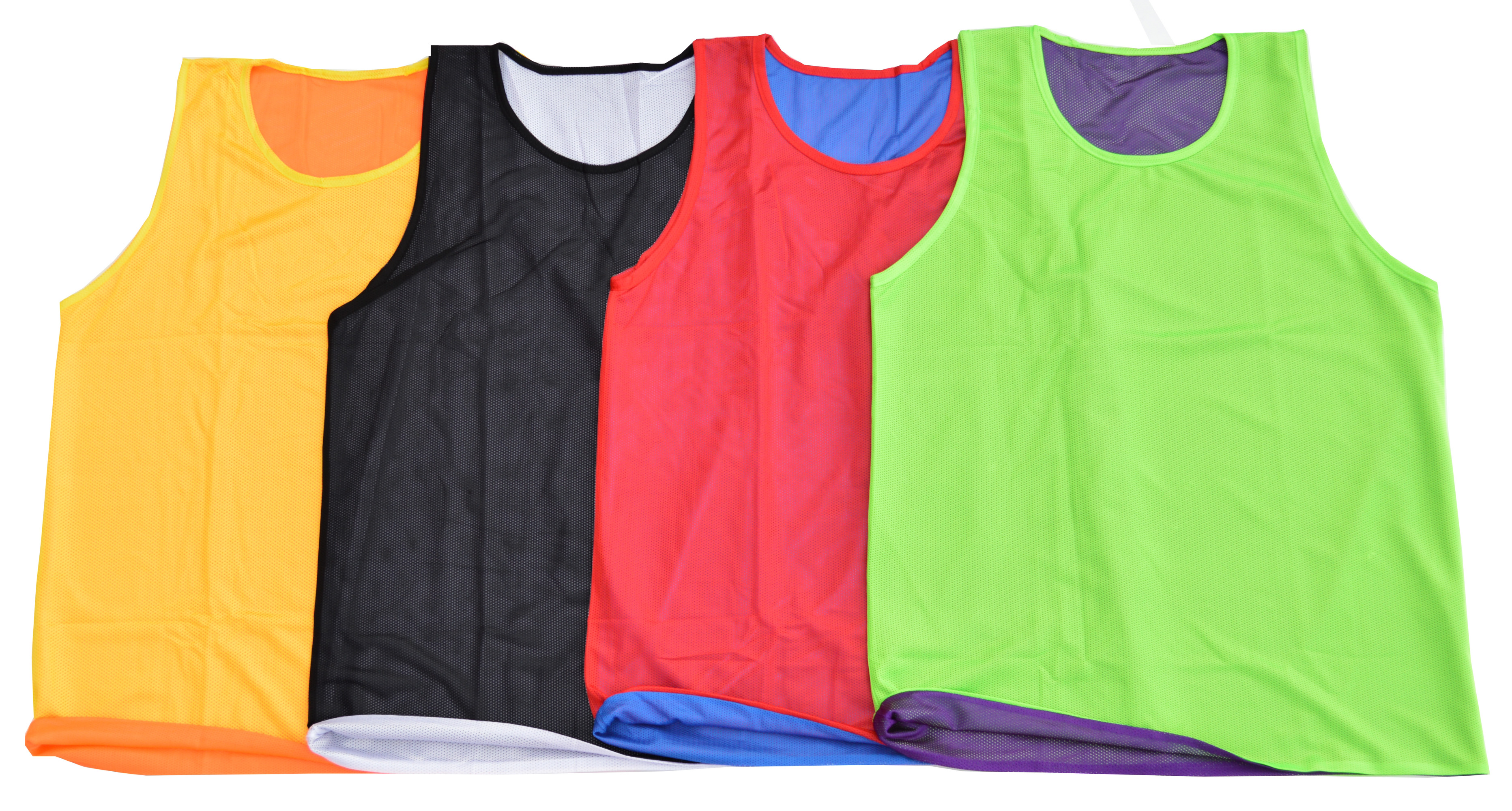 Lot De 24 Chasubles D’entraînement Maille – 12 Rouge, 12 Bleu – Taille Universelle Pour Sport Collectif