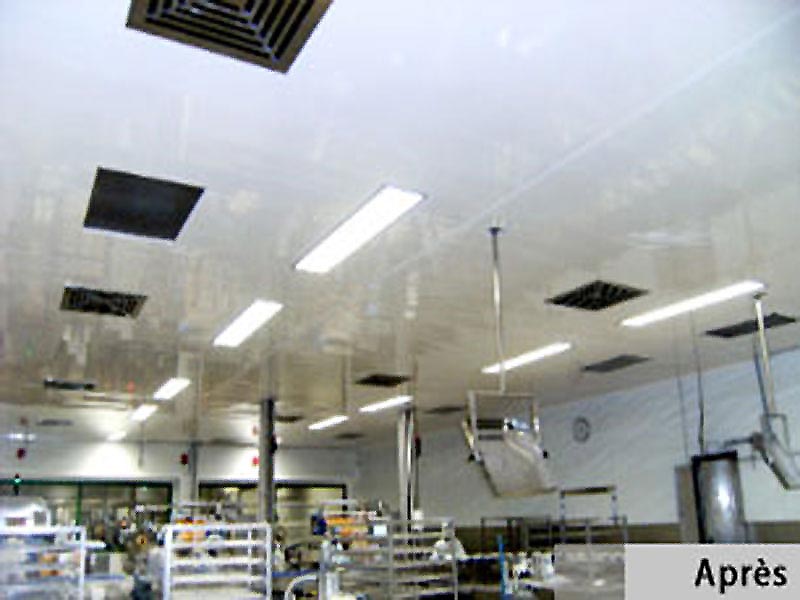 Dalle faux plafond 600 X 600 blanche 3 mm brillante lavable