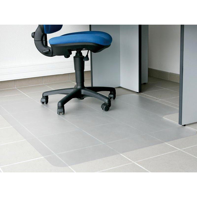 Tapis De Protection Pour Chaise De Bureau 100x120 Cm - 6 Mm épais - Antidérapant, Anti-Rayures, Réducteur De Bruit - Gris