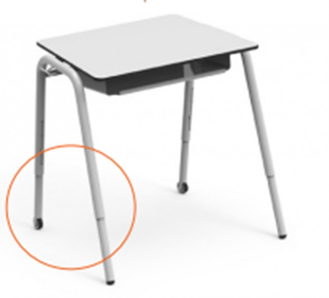 Table réglable en hauteur 1 place : Devis sur Techni-Contact - Table ...