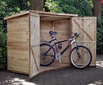 Abri à vélo extérieur en bois, range vélo en bois, abri à vélo