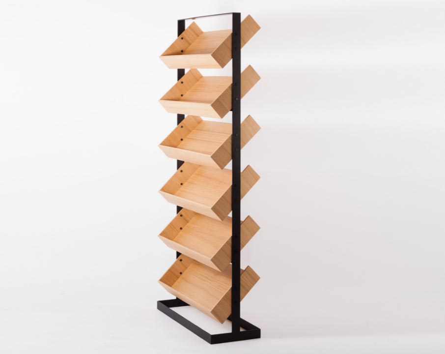 Présentoir En Bois Naturel Pour Cartes, Brochures Et Photos - Support Rangement Bureau Ou Boutique - Design Artisanal Et Stable