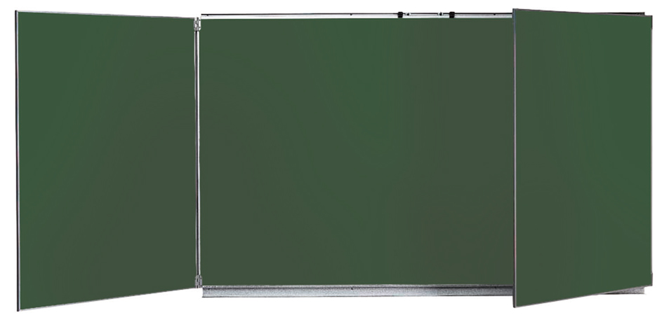 Tableau triptyque enfant 60 x 100 cm vert - encadrement gris