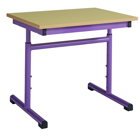 Table pupitre à dégagement latéral avec casier 70x50 cm stratifiée