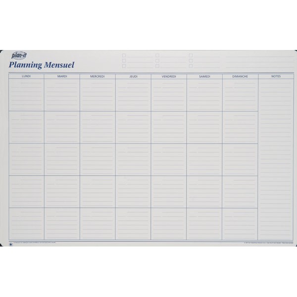 Calendrer 2025-2026 - Planner Mensuel Mprmable - Agenda Perpétuel