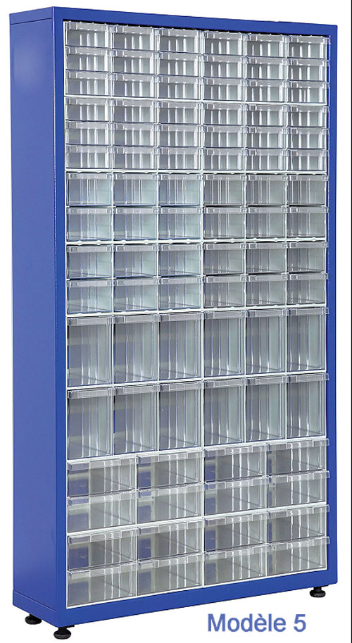 Armoire de bureau avec 20 tiroirs en plastique répartis en 2 colonnes pour  papier A4 (2,7 L par tiroir) - Armoire de classement - 20 tiroirs peu  profonds de format A4 répartis