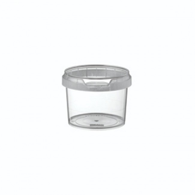 mDesign boite de rangement avec couvercle pour la cuisine boite alimentaire ronde lot de 2 boite en plastique pour aliments couleur laiton/transparent 