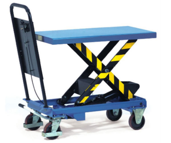 Charriot De Manutention MSW 600 Kg - Plateforme Pliable, 4 Roues 12 Cm, Transport Lourd
