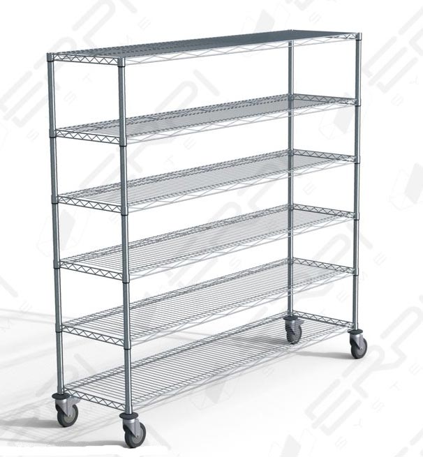 Chariot Roulant à Étagères - Mobile Avec Roulettes 360° - Rangement Maison, Bureau, Cuisine