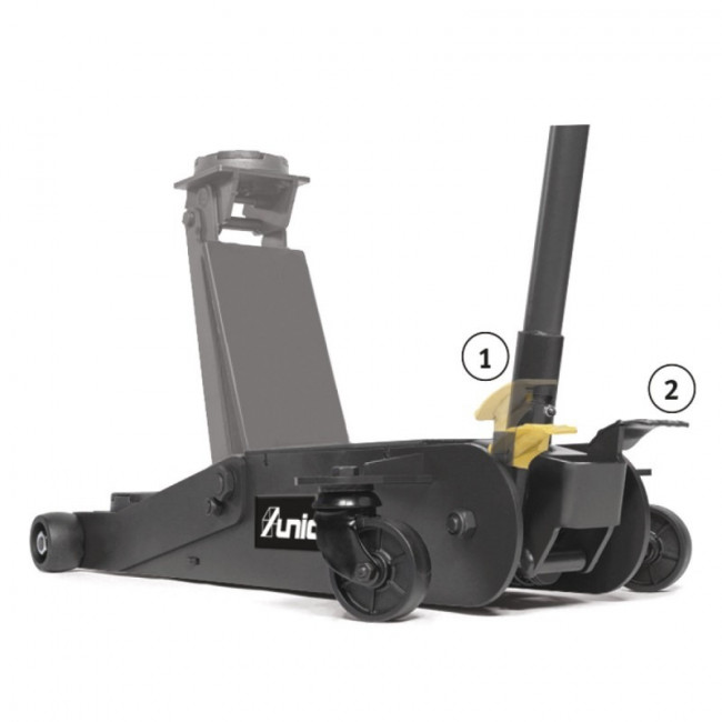 Cric Hydraulique Rouleur 2 Tonnes - Hauteur De Levage 12.7-33 Cm - Mallette De Transport Incluse