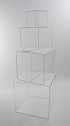 Cubes en plexiglas pour vitrines : Commandez sur Techni-Contact