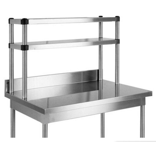 Table inox professionnelle double étagère P 700