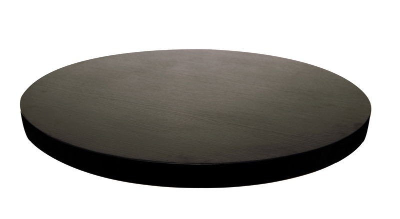 Plateau De Table Rond En Mélaminé 60 Cm - Finition Marbre Noir - Compatible Pieds De Table Oviala - Pour Salle à Manger, Bistrot