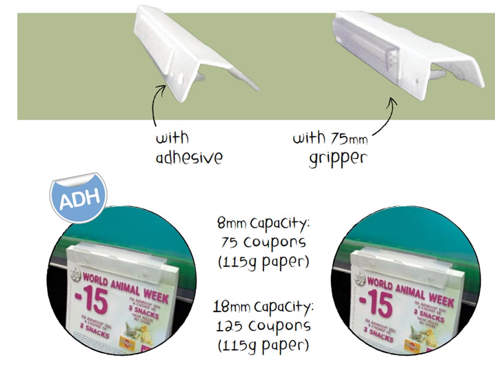 Porte coupon en PVC Commandez sur TechniContact Accroche coupon