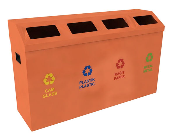 Recyclage a Domicile Poubelle de la plaque galvanisée avec 2 bouts  interne,gros poubelle de déchets à poubelle pour salles de  bains,cuisines,bureaux