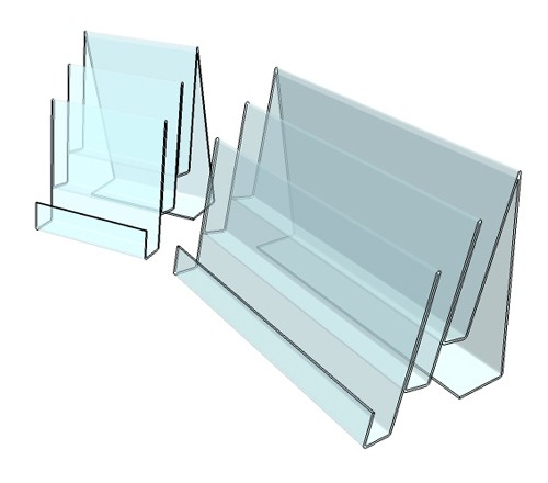 Présentoir acrylique pour vitrine : Commandez sur Techni-Contact - Set 3  présentoirs en U