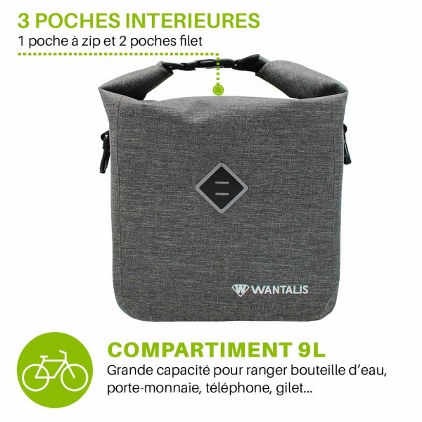 Sacoche Velo Guidon Sacoche Guidon Vélo Kytpyi 2L - Imperméable Avec Bande Réfléchissante - Gris Sacoche Vélo Sacoche Velo Guidon Sacoche Guidon Vélo Kytpyi 2L - Imperméable Avec Bande Réfléchissante - Gris Sacoche Vélo