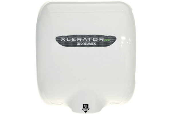 Sèche-mains électrique XLERATOR Blanc – Séchage En 8 Secondes, Capteur Infrarouge, 3 Vitesses – Pour WC Publics Ou Professionnels