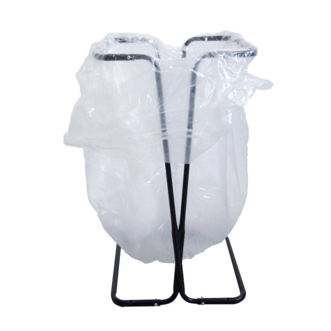 Support Sac Poubelle Saro MSH100 - Acier Inoxydable, Pédale, Ouverture Avant, 100-130 Litres