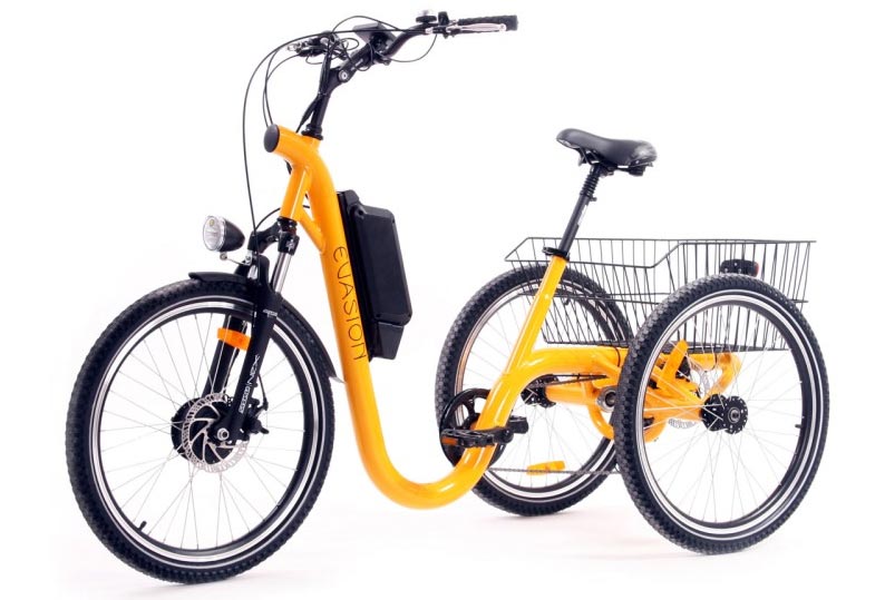 Tricycle Électrique Adulte 24" Pneus Larges Avec Siège Passager - 48V/18Ah Autonomie 30km Charge 150kg
