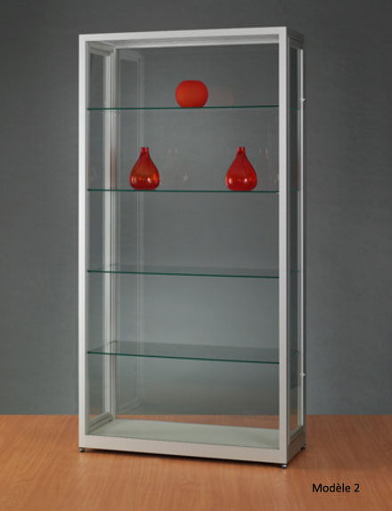 Vitrine à Badges En Cuir PU Et Verre - 35x24x5cm - Boîte De Collection Étanche à La Poussière