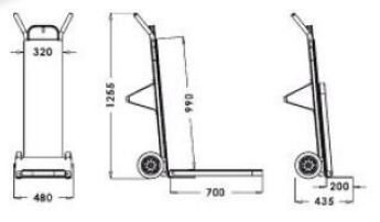 Chariot à Bagages En Acier Atos Gimi