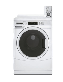 Colonne lave-linge sèche-linge professionnel - monnayeur à pièces intégré -  11 kg